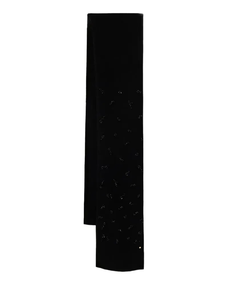 Armani Exchange bead-embellished knitted scarf - Schwarz Schwarz
