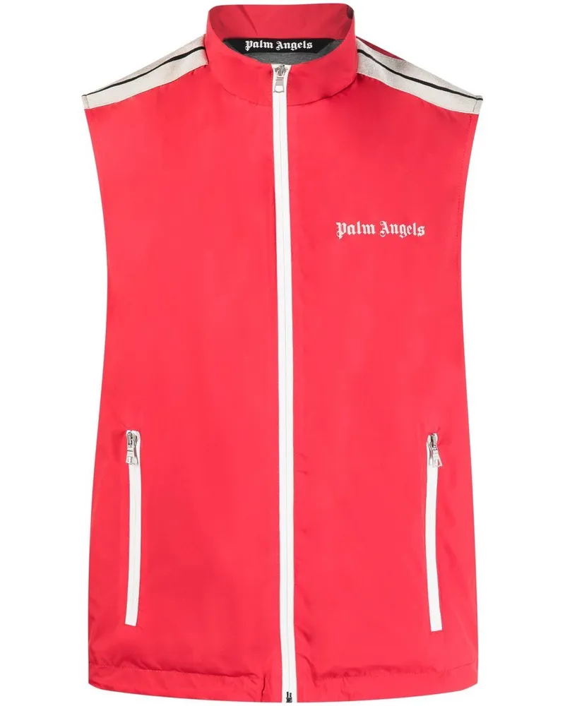 Palm Angels Weste mit Reißverschluss Rot