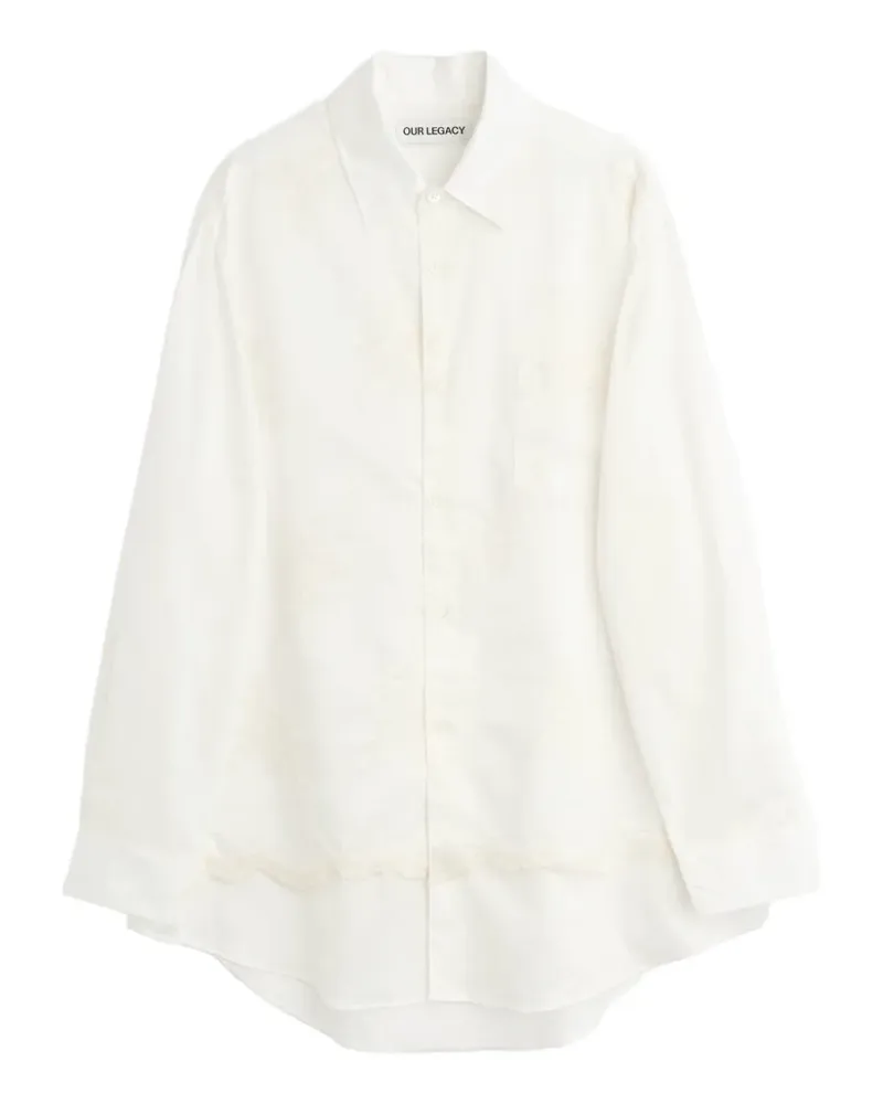 Our Legacy Vast Hemd mit Blumenspitze - Nude Nude