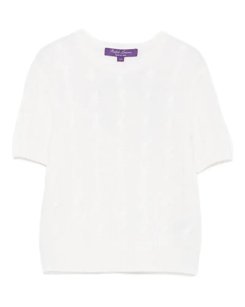 Ralph Lauren cable-knit short-sleeve T-shirt - Nude Nude