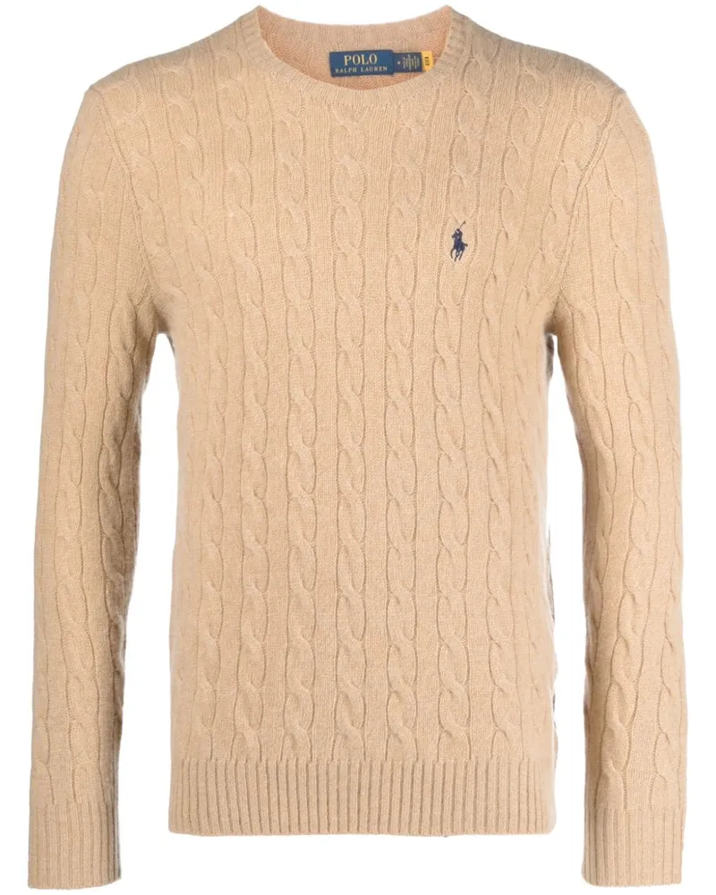 Ralph Lauren Pullover mit Zopfmuster - Nude Nude