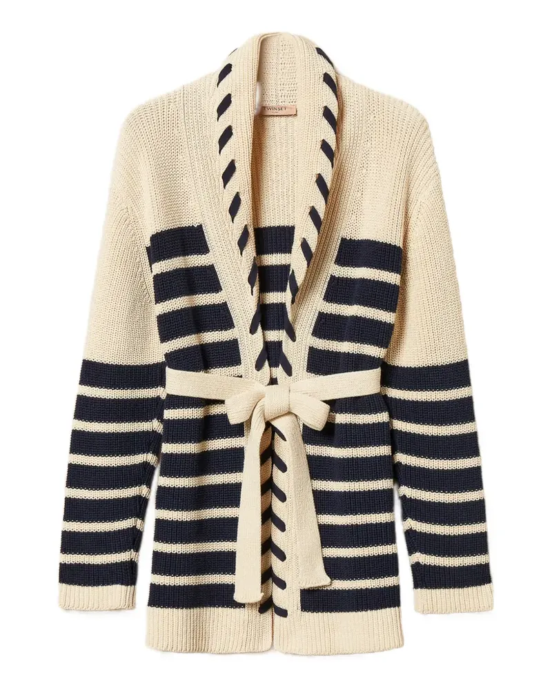 Twin-Set striped cardigan - Nude Nude