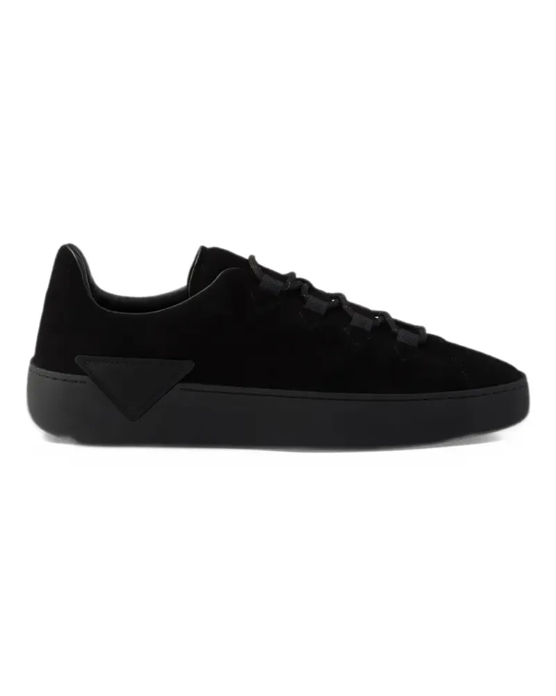 Prada Court Sneakers aus Wildleder - Schwarz Schwarz