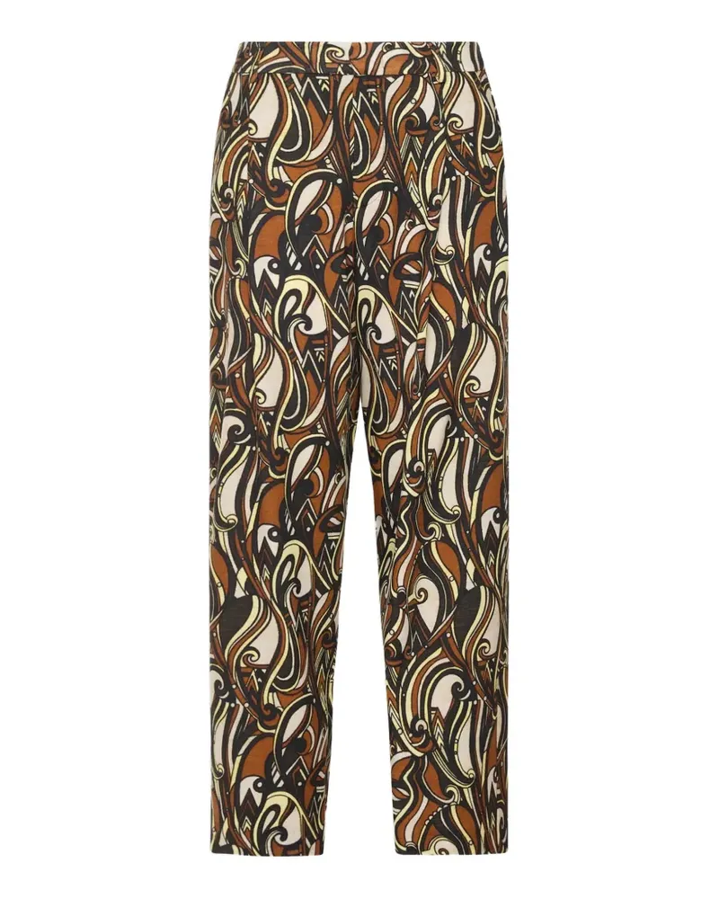 Pierre-Louis Mascia Beatex Hose mit Wirbelmuster - Braun Braun
