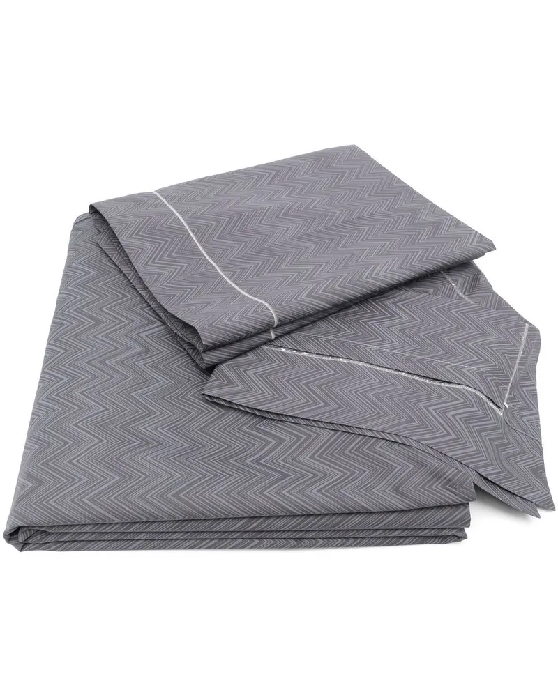 Missoni Home Bettwäsche mit Zickzackmuster - Grau Grau