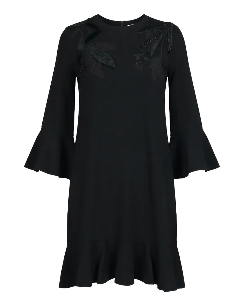 Valentino Garavani leaf ruffle dress - Schwarz Schwarz