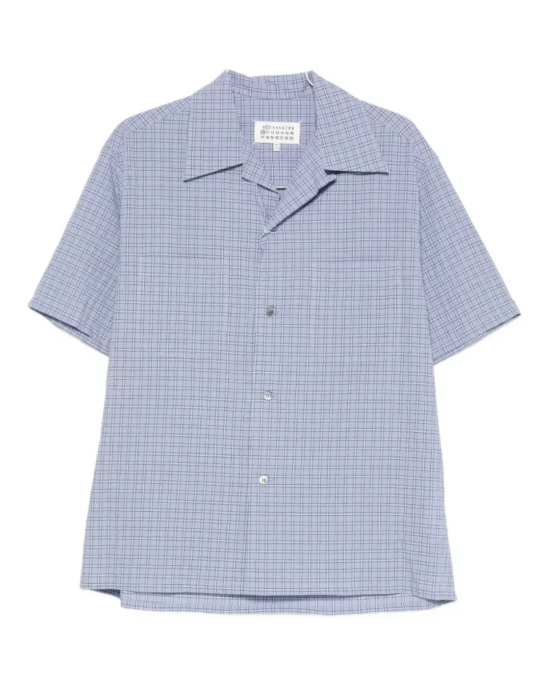 Maison Margiela check-pattern camp-collar shirt - Blau Blau