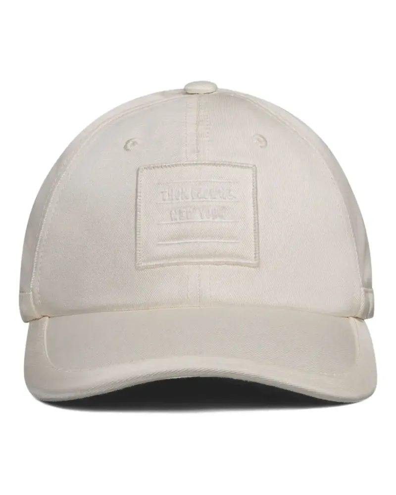 Thom Browne Baseballkappe mit Logo-Stickerei - Weiß Weiß