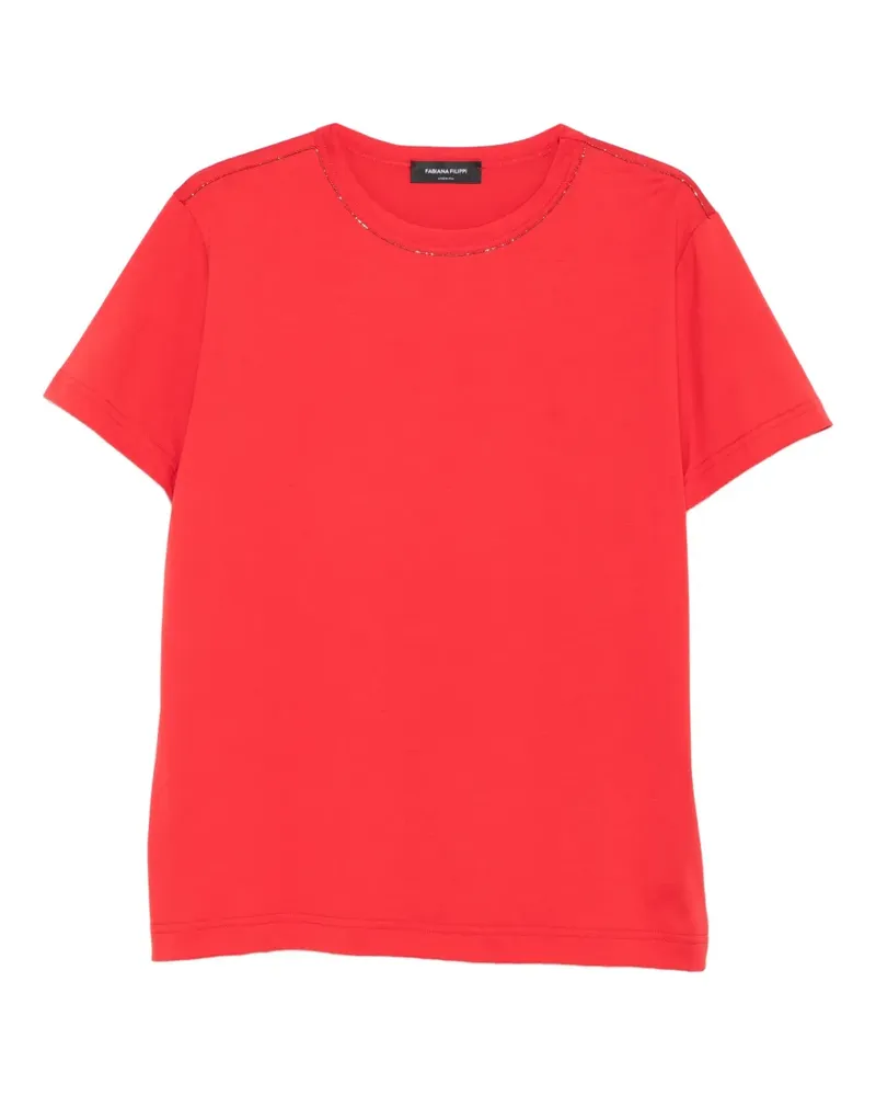 Fabiana Filippi T-Shirt mit rundem Ausschnitt - Rot Rot