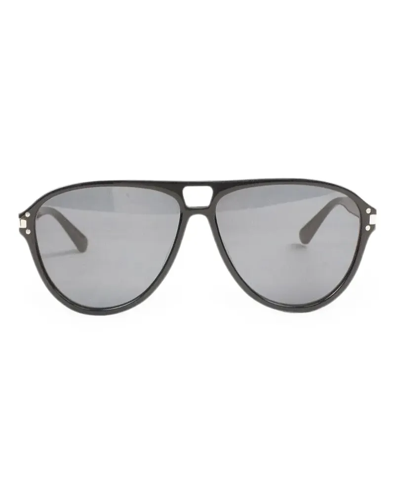 Amiri logo-plaque pilot-frame sunglasses - Schwarz Schwarz
