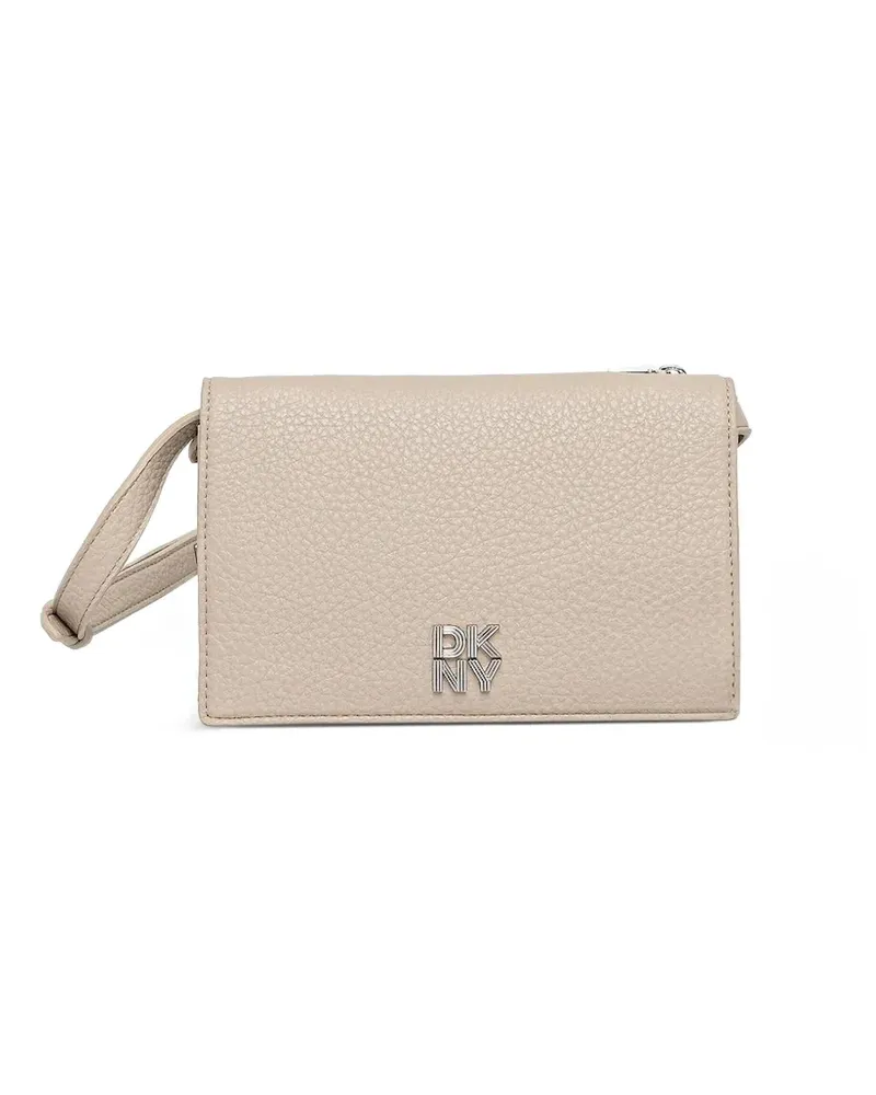 DKNY Portemonnaie zum Umhängen mit Logo-Schild - Nude Nude