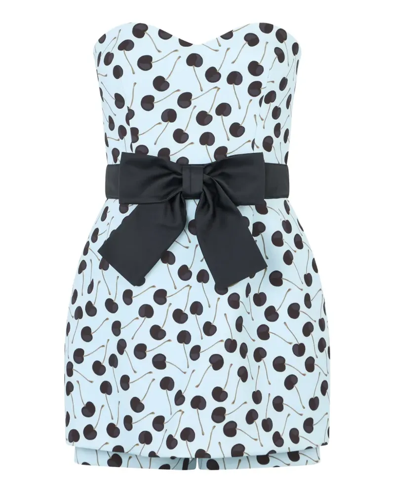 Valentino Garavani bow mini dress - Blau Blau