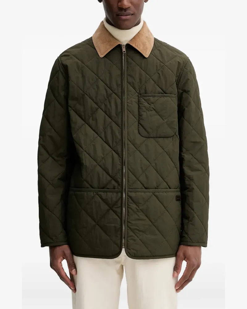 Bally Gesteppte Jacke mit Cordkragen - Grün Grün