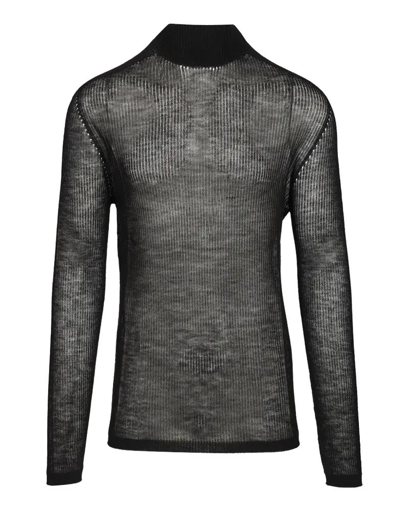 Rick Owens ribbed-knit cashmere sweater - Schwarz Schwarz