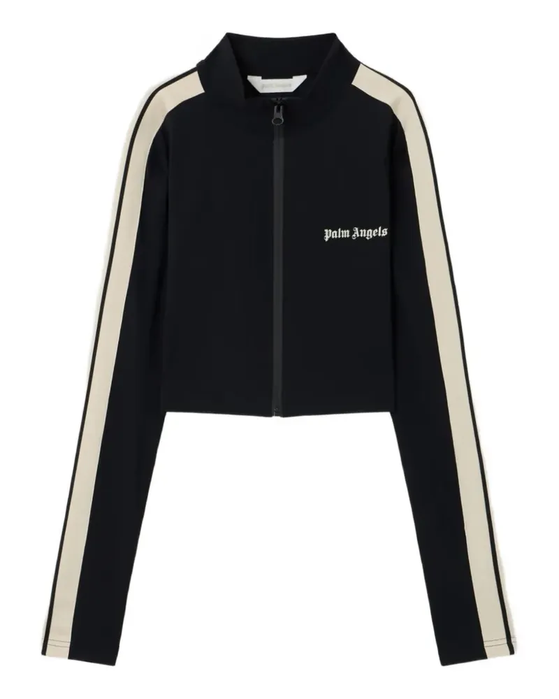 Palm Angels Sweatshirt mit Logo-Streifen - Schwarz Schwarz