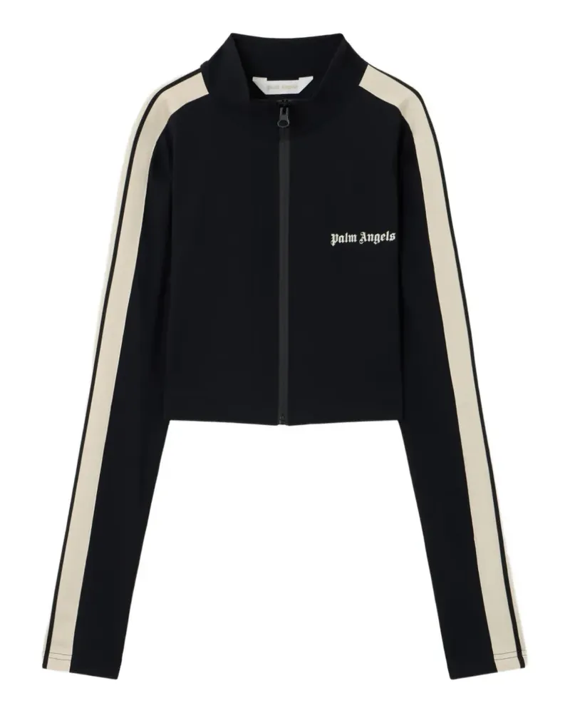 Palm Angels Sweatshirt mit Logo-Streifen - Schwarz Schwarz