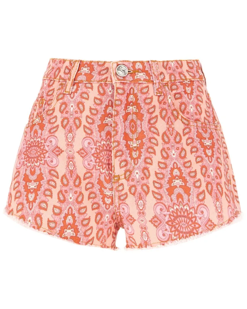 Etro Jeans-Shorts mit Paisley-Print - Rosa Rosa