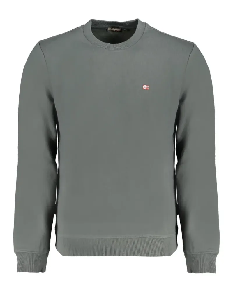 Napapijri logo-embroidered sweater - Grün Grün