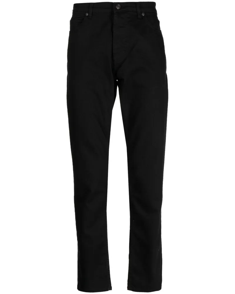 HUGO BOSS Tapered-Jeans mit Logo-Patch - Schwarz Schwarz