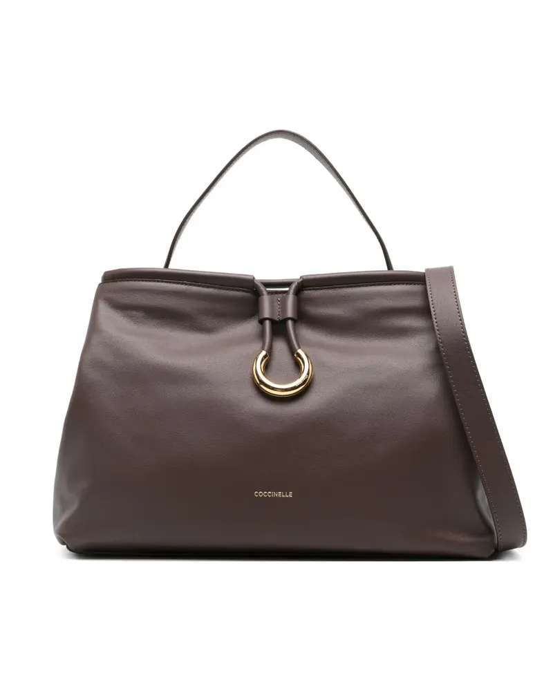 Coccinelle Schultertasche mit Ringdetail - Braun Braun