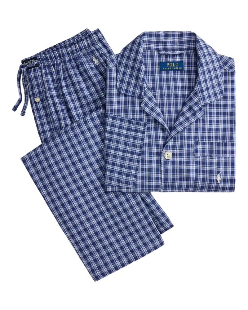 Ralph Lauren Karierter Pyjama - Blau Blau