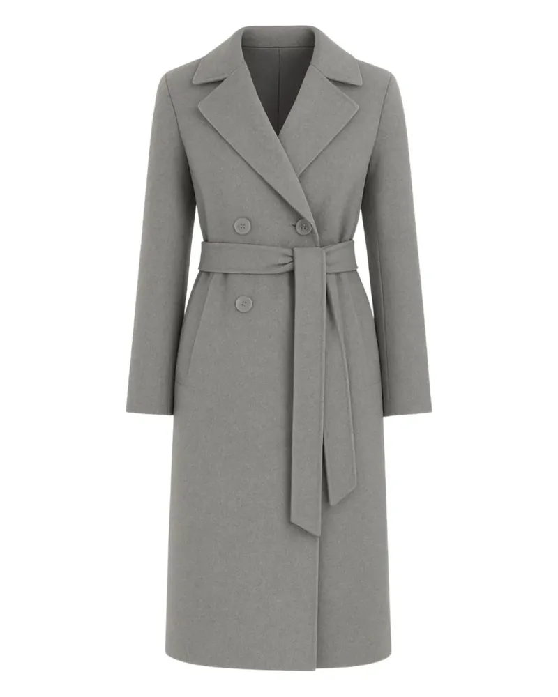 Max Mara belted double-breasted coat - Grau Grau