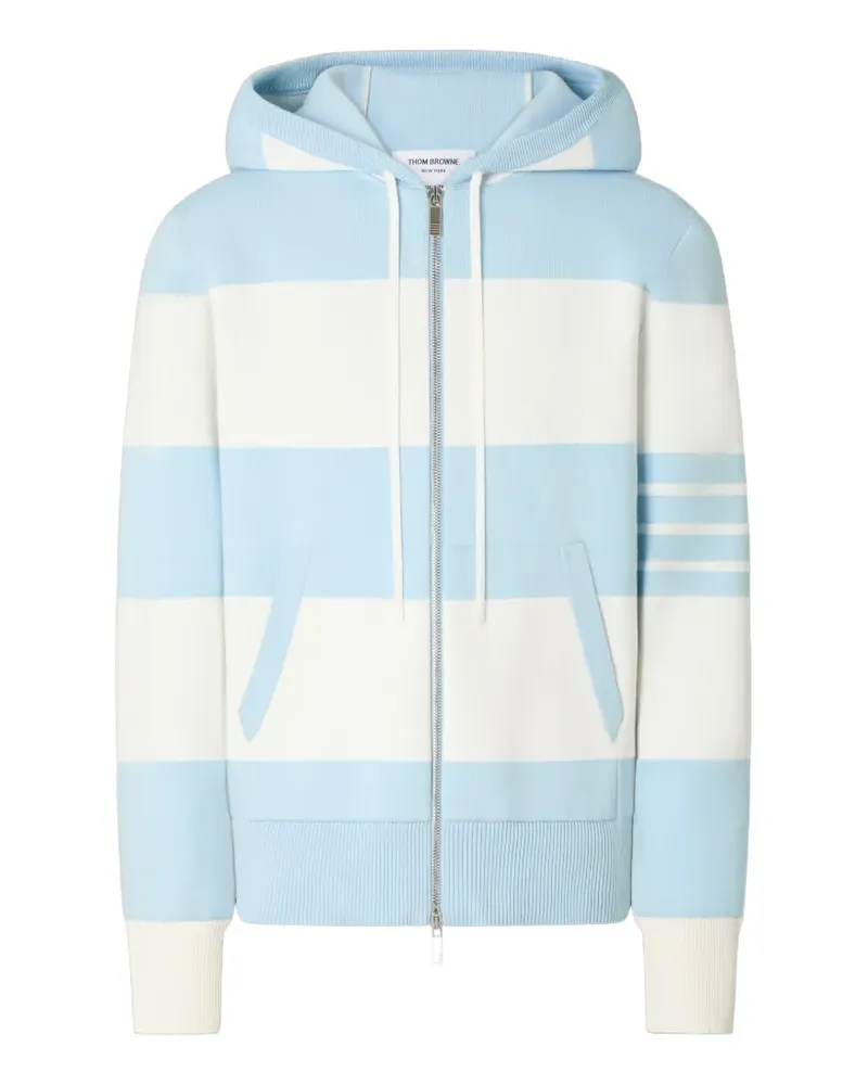 Thom Browne Hector Bar Kapuzenjacke - Blau Blau