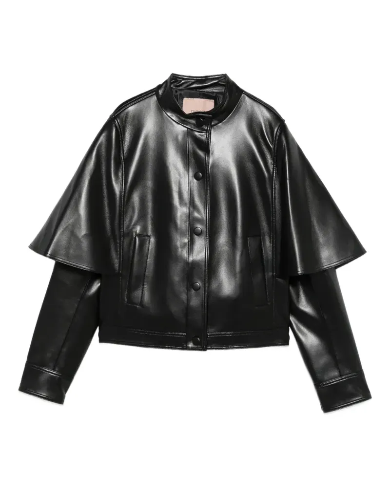 Twin-Set Jacke im Cape-Style - Schwarz Schwarz