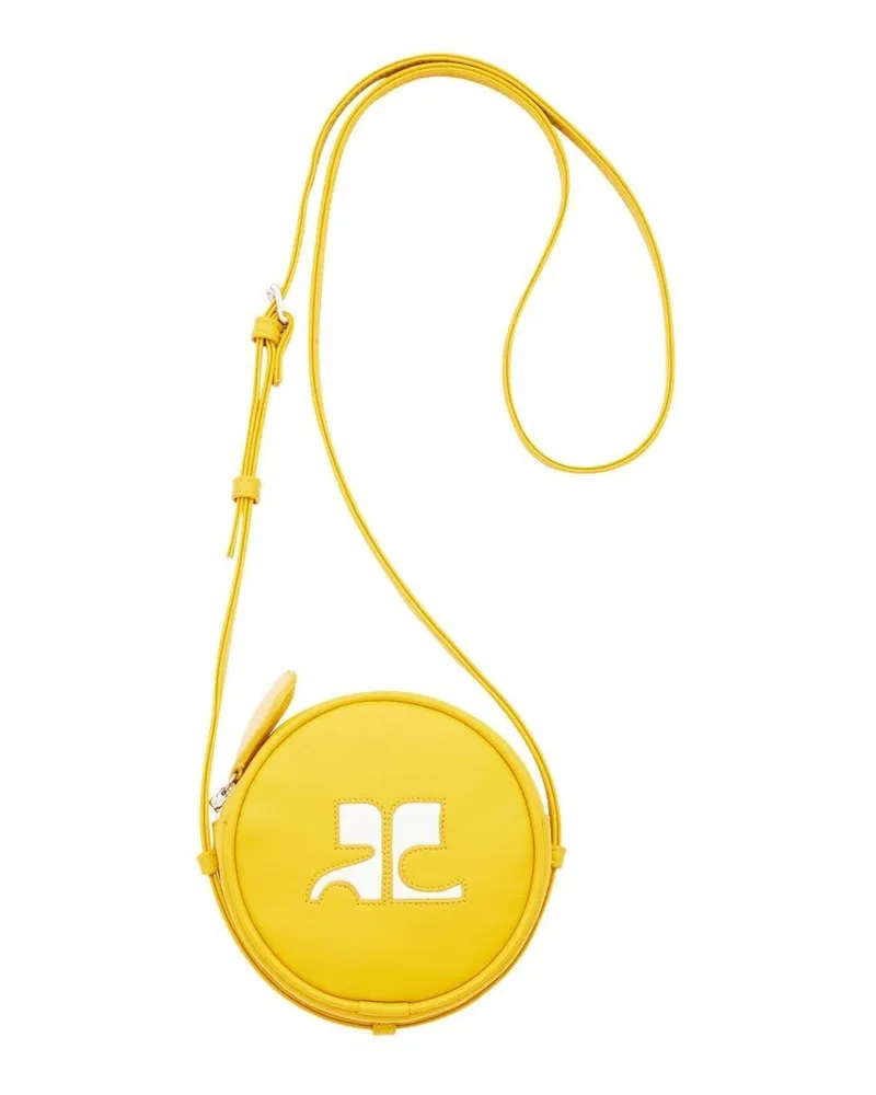 Courrèges Runde Reedition Mini-Tasche - Gelb Gelb