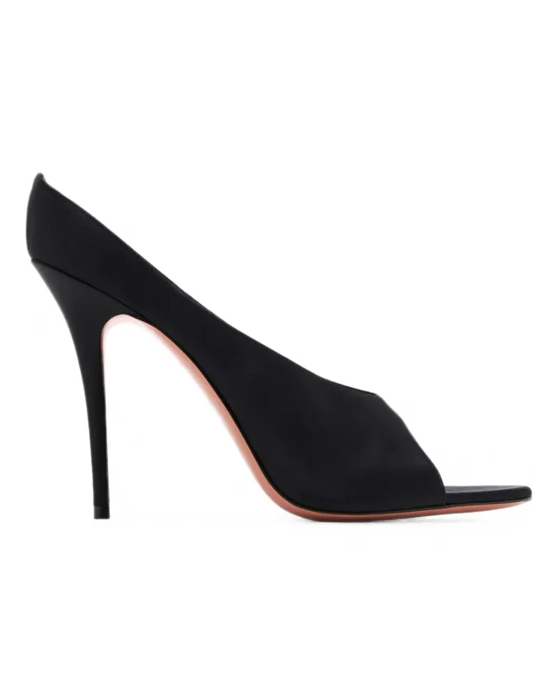 Amina Muaddi Anok satin sandals - Schwarz Schwarz