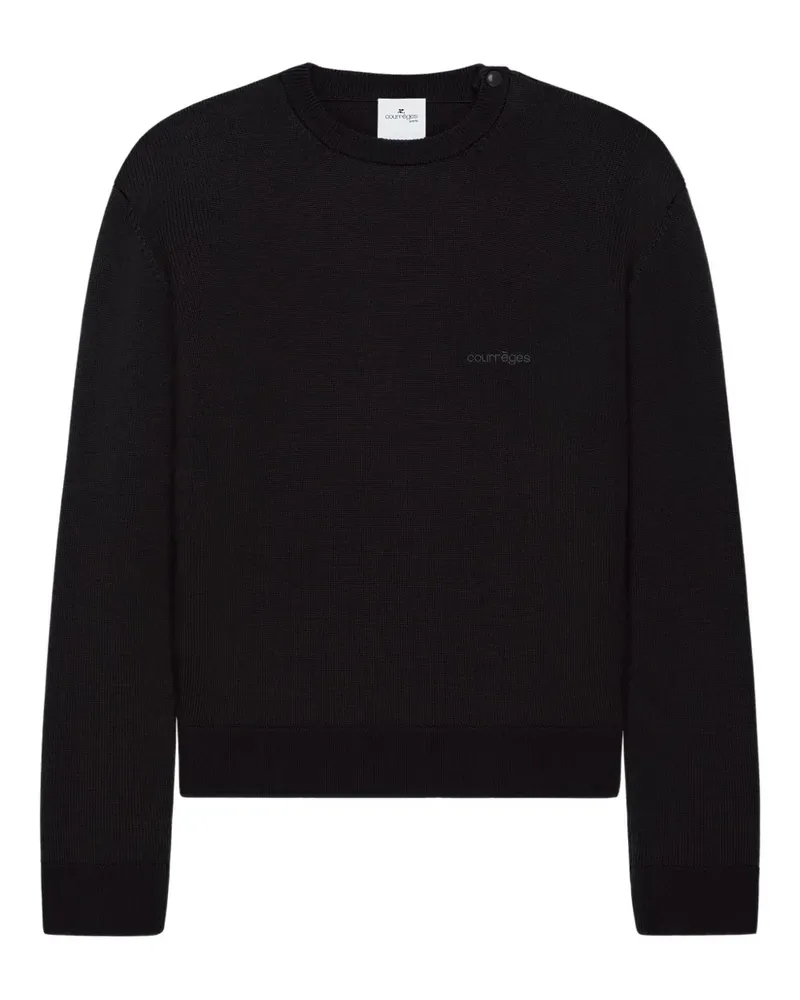 Courrèges Pullover mit Rundhalsausschnitt - Schwarz Schwarz