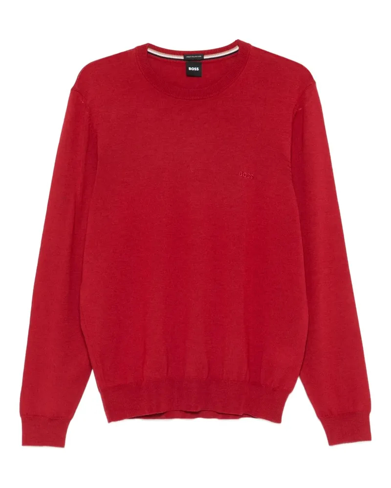 HUGO BOSS Pullover mit Rundhalsausschnitt - Rot Rot
