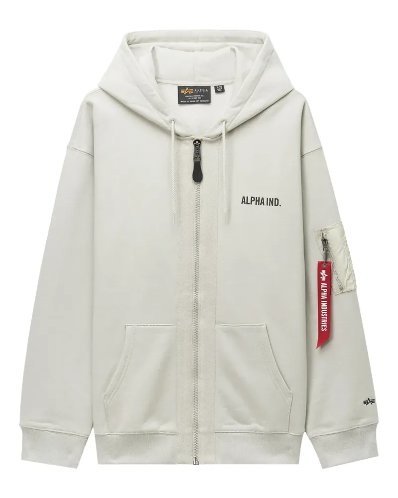 Alpha Industries Jacke mit Reißverschluss - Weiß Weiß