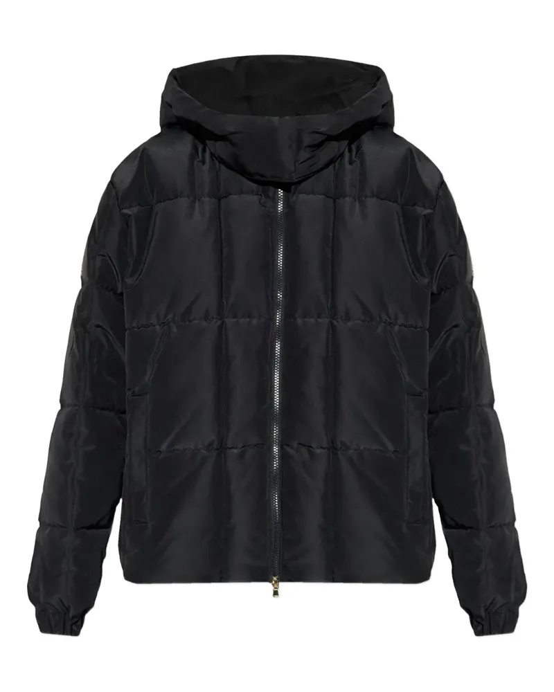 EA7 Gefütterte Jacke mit Logo-Print - UC001 BLACK Uc001