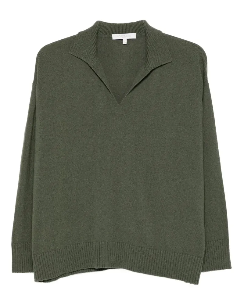 Antonelli Firenze Pullover mit Poloshirtkragen - Grün Grün