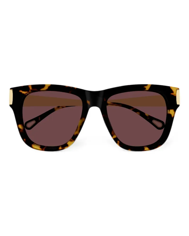 Chloé Holly tortoiseshell-effect square-frame sunglasses - Braun Braun