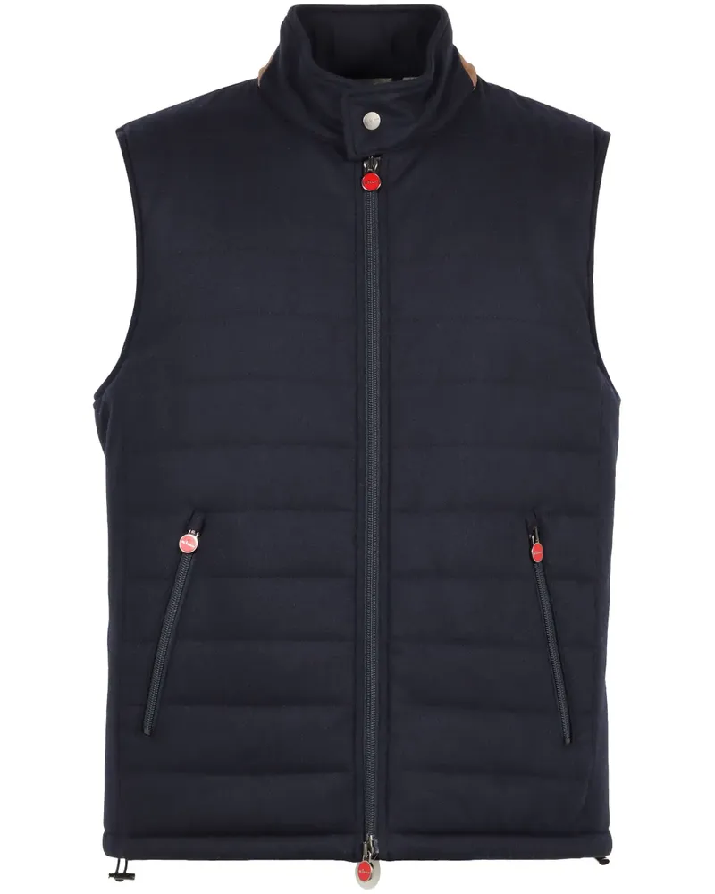 Kiton Gesteppte Weste - Blau Blau