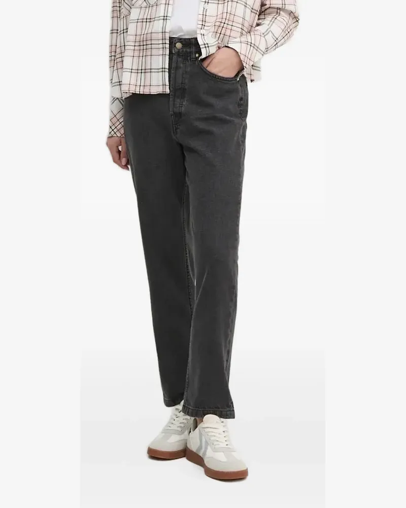 Barbour Straight-Leg-Jeans mit Logo-Patch - Schwarz Schwarz