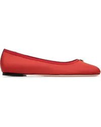 Bally Emblem Ballerinas mit Logo-Schild Rot