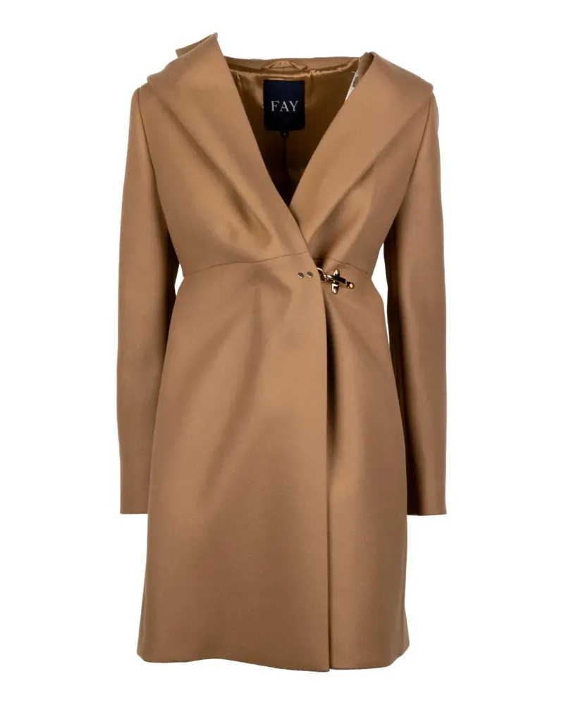 Fay hooded lobster-claw-fastening coat - Braun Braun