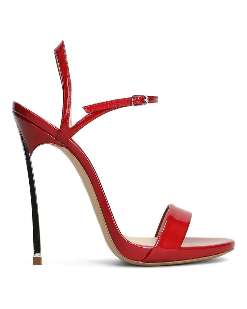 Casadei 80mm Samurai patent-finish heeled sandals - Rot Rot