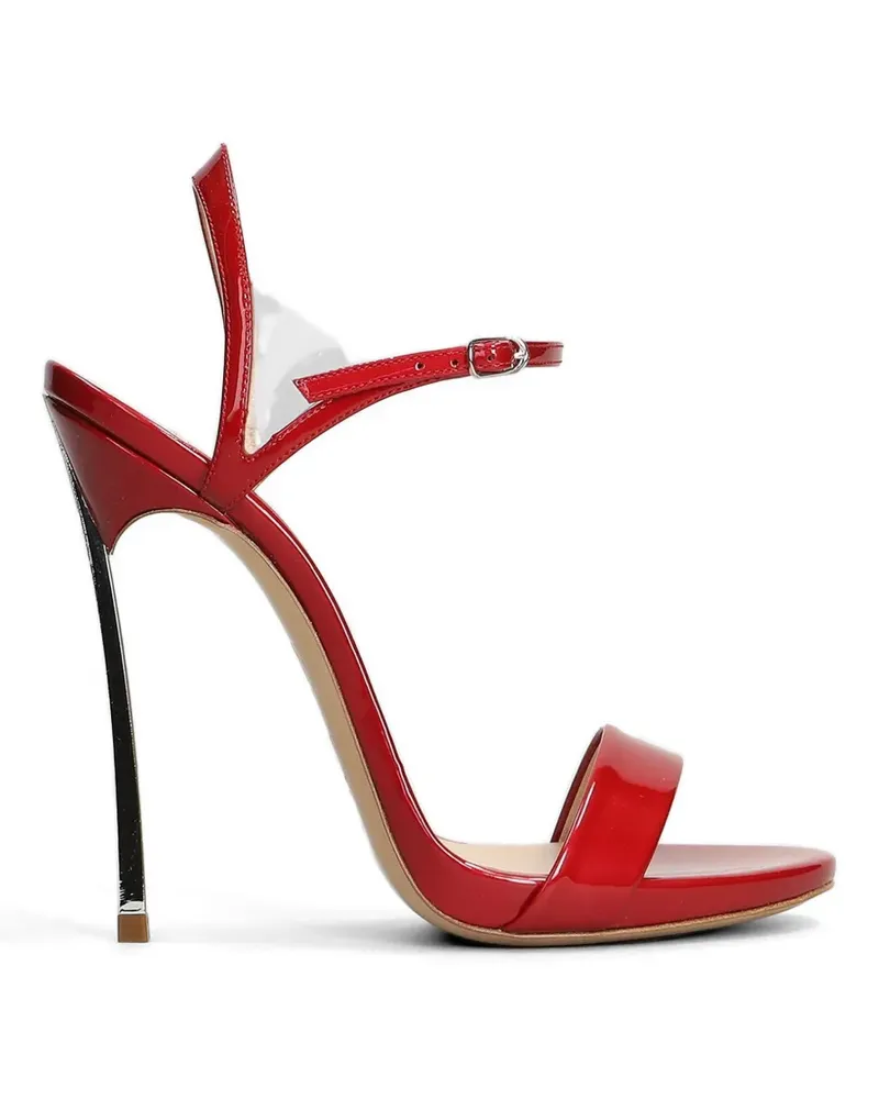 Casadei 80mm Samurai patent-finish heeled sandals - Rot Rot