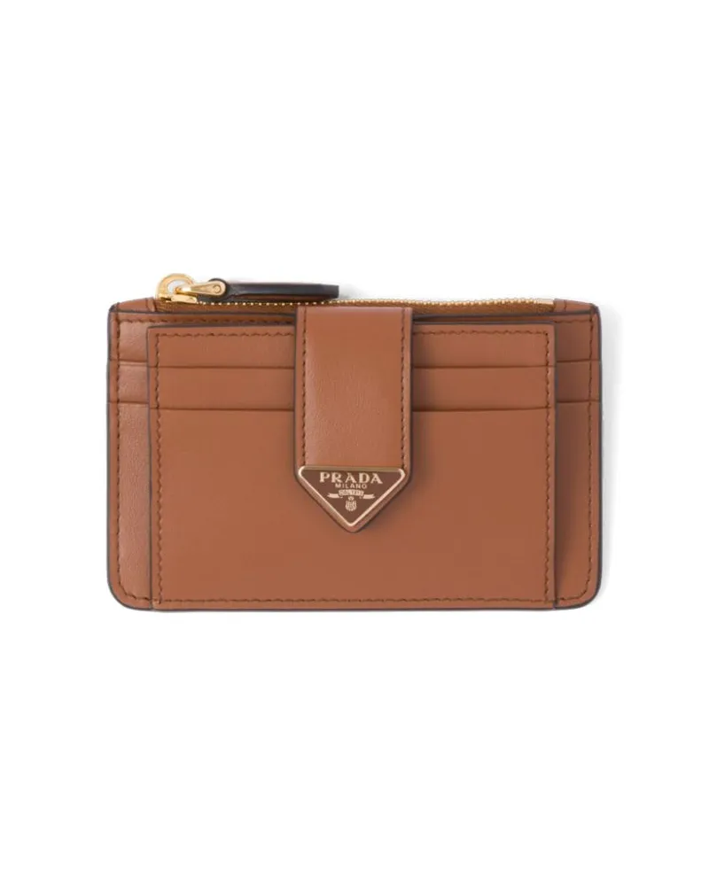 Prada Kartenetui mit Triangel-Logo - Braun Braun