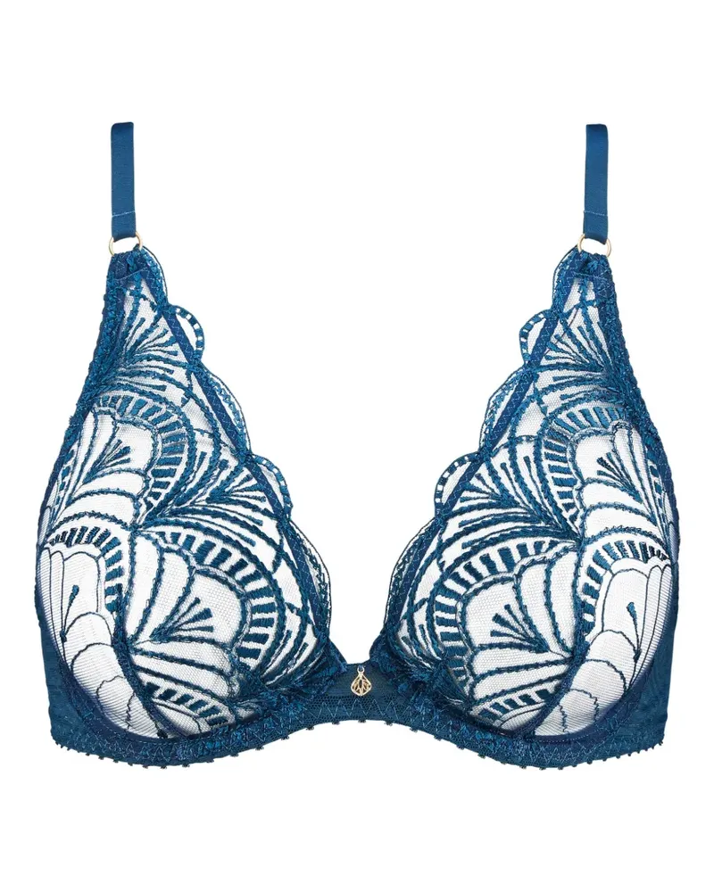 Aubade Vibes Triangel-BH mit Stickerei - Blau Blau