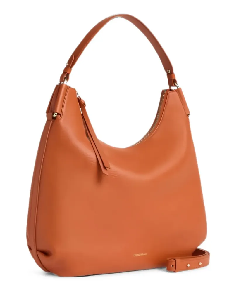 Coccinelle medium Rebekka grained-leather shoulder bag - Orange Orange