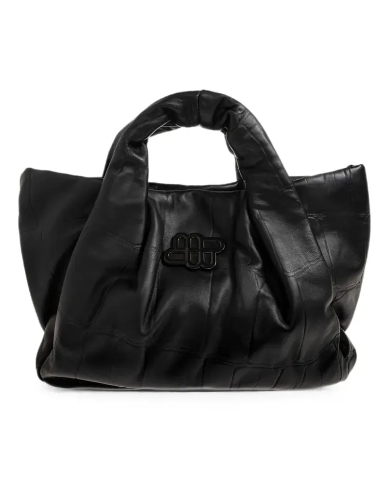 MUNTHE Lix Croco croc-effect tote bag - Schwarz Schwarz