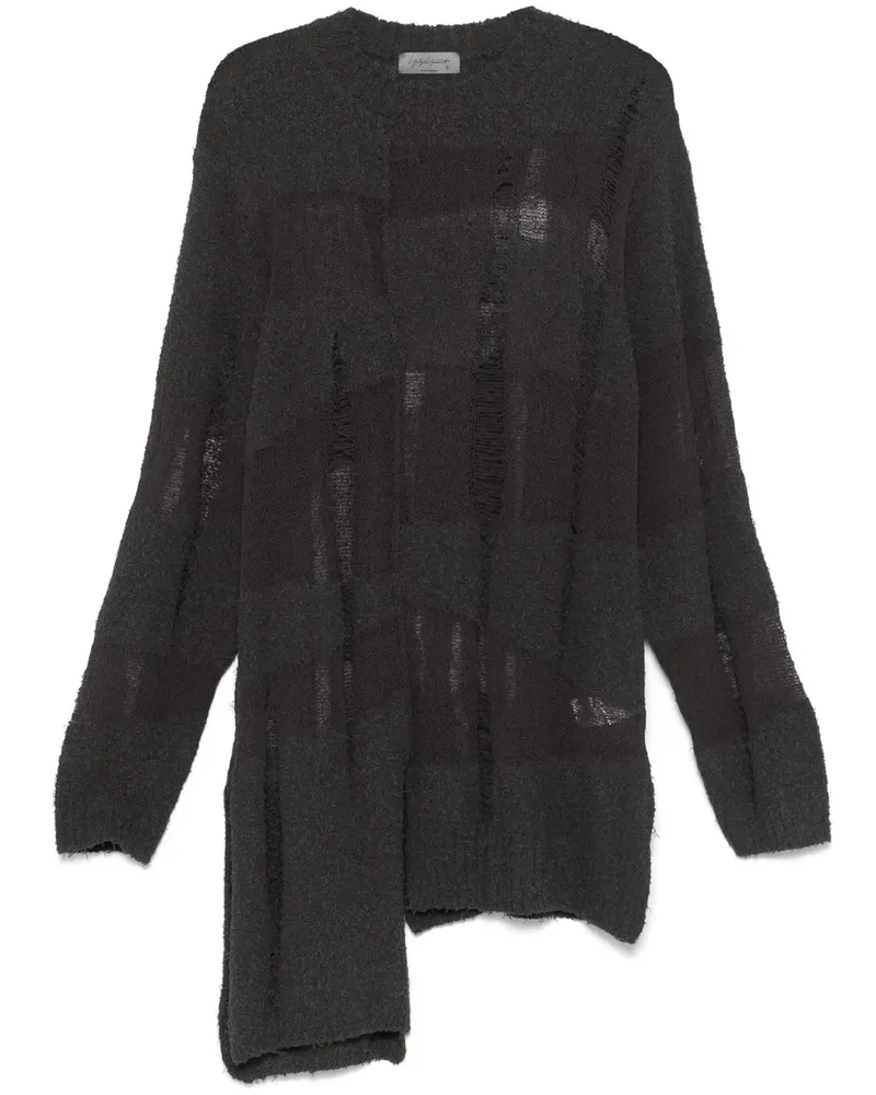 Yohji Yamamoto Pullover im Distressed-Look - Grau Grau