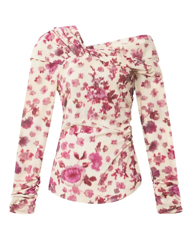 Isabel Marant Seidenoberteil mit Blumenmuster - Nude Nude