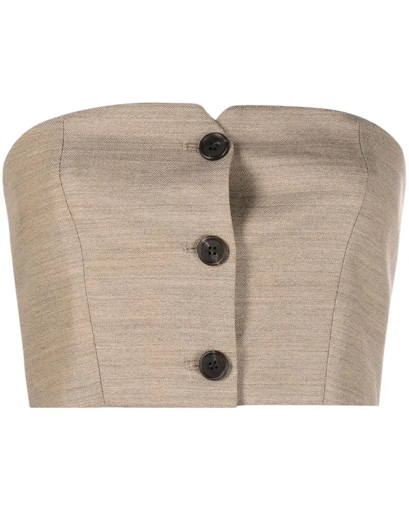 Philosophy Di Lorenzo Serafini Cropped-Top mit Knöpfen - Nude Nude