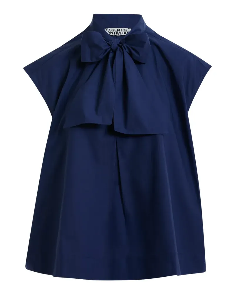 Essentiel bow-detail pleated blouse - Blau Blau